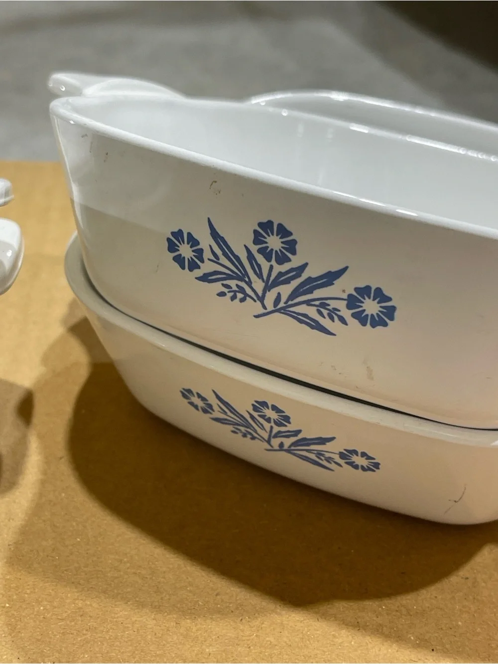 Corning Ware VTG Blue Cornflower Petite Pan P-41-B USA 12oz White Casserole (6)